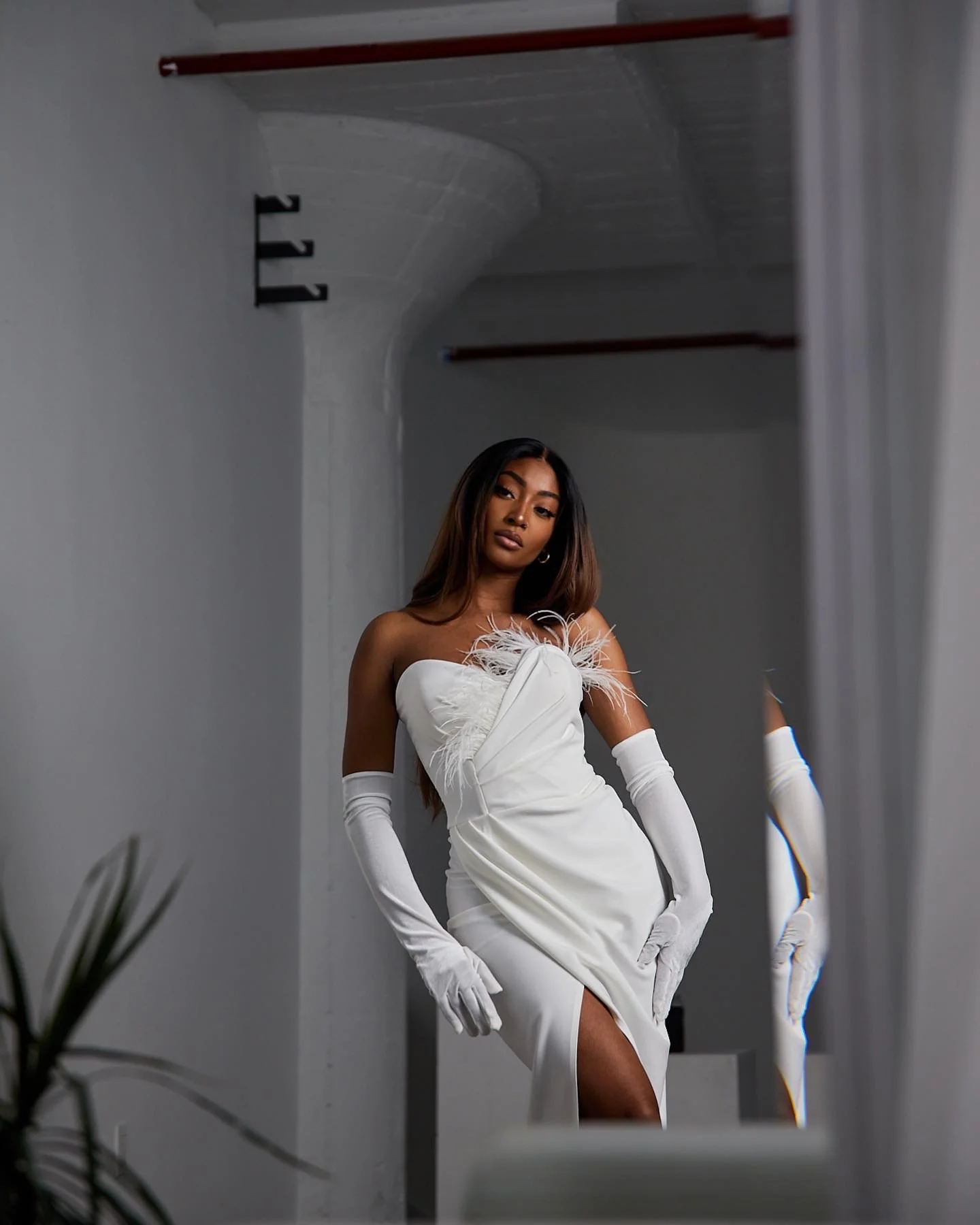 'Campbell' Dress in white - Image 3