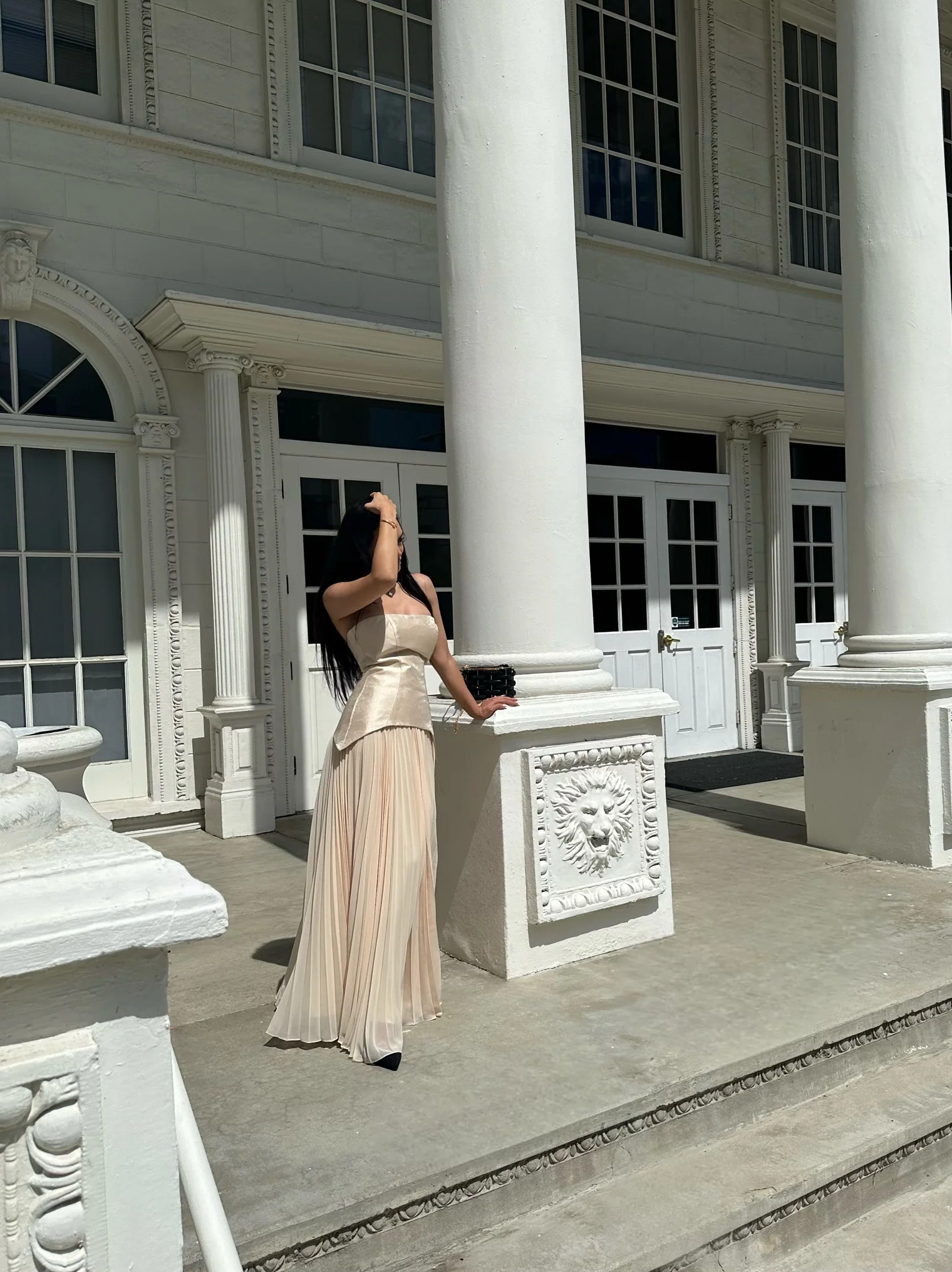 "Francis" Dress in champagne nude - Image 3