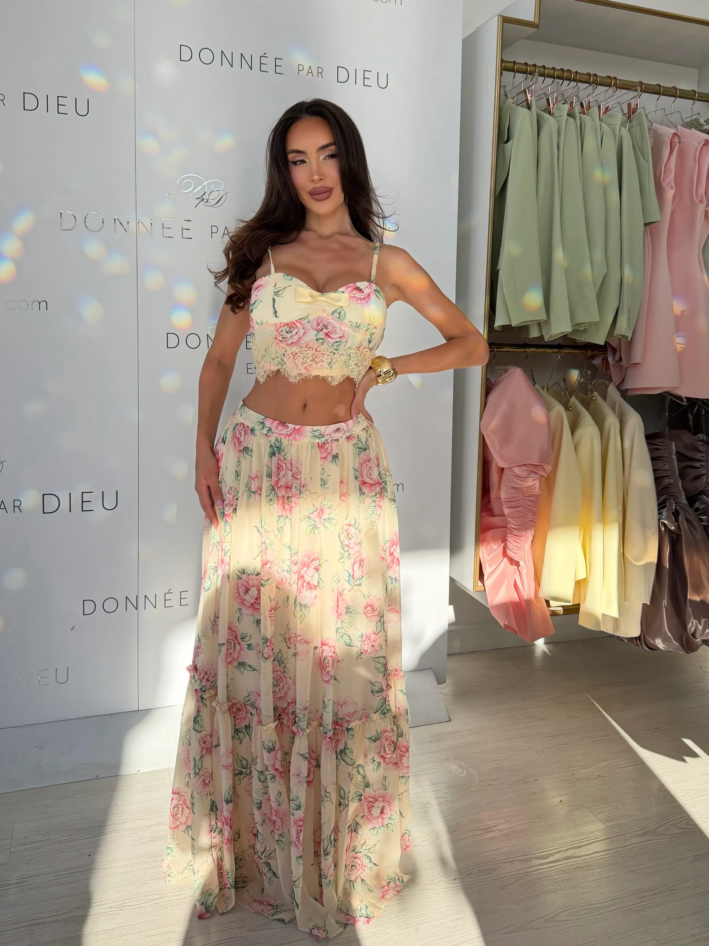 “Francis” flower print two piece set - Image 2
