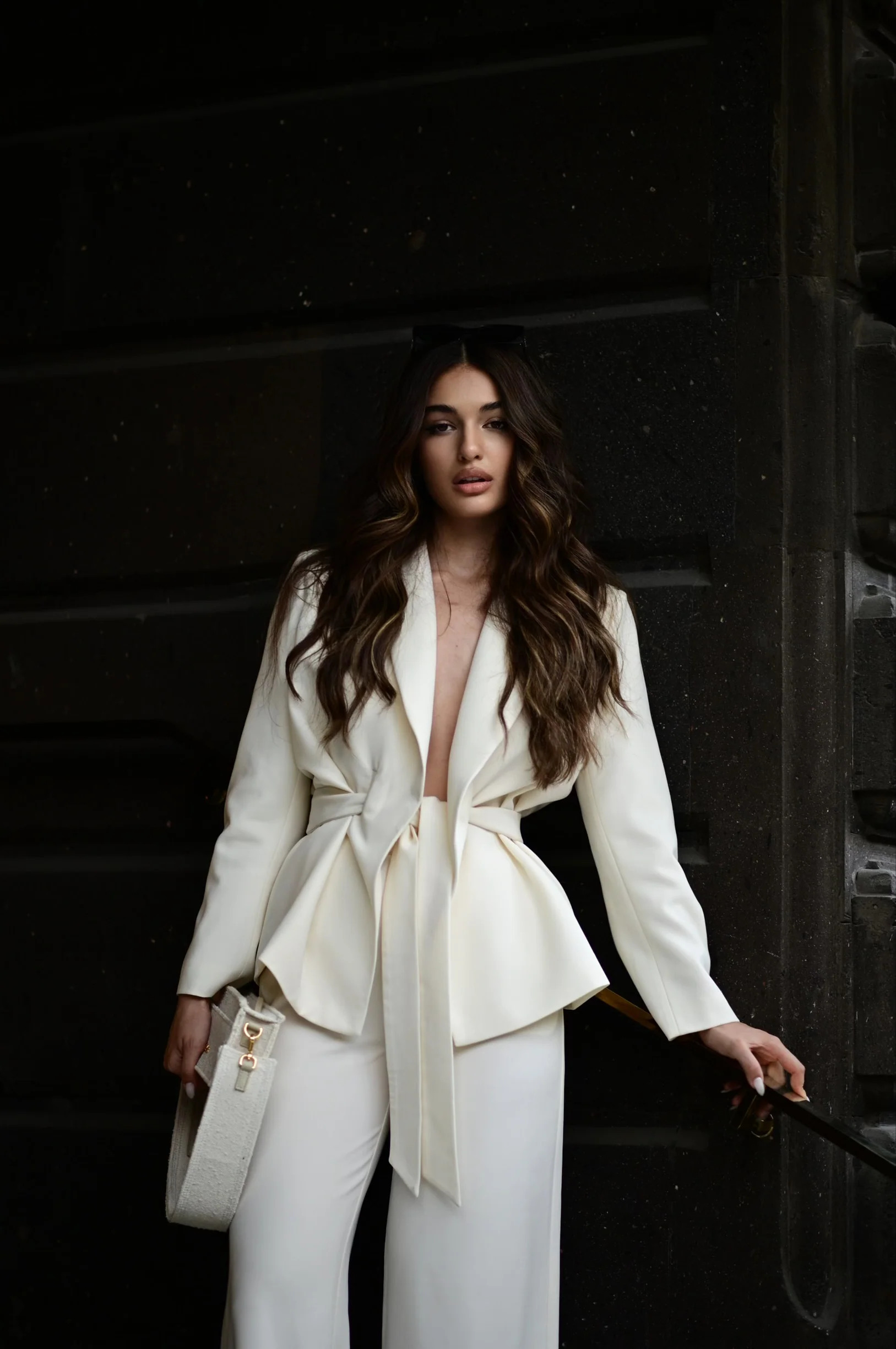 'Frenchie’ Belt Detailed Blazer Set - Image 3
