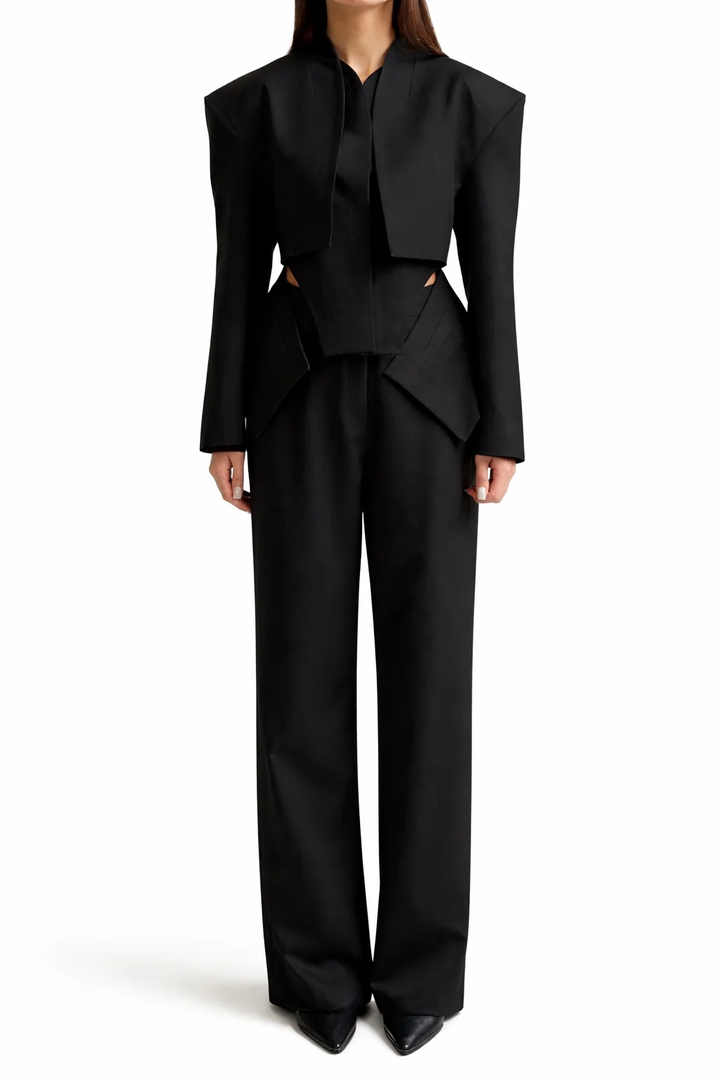 “Jawai” structured blazer and pants set in black| Pre-order | ETA 01/29/2026