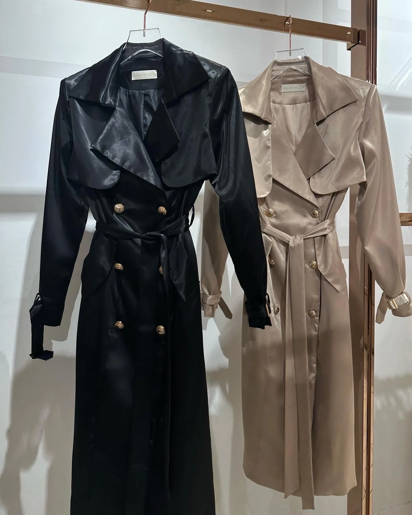 ‘Jennifer' Silk Coat in champagne - Image 4