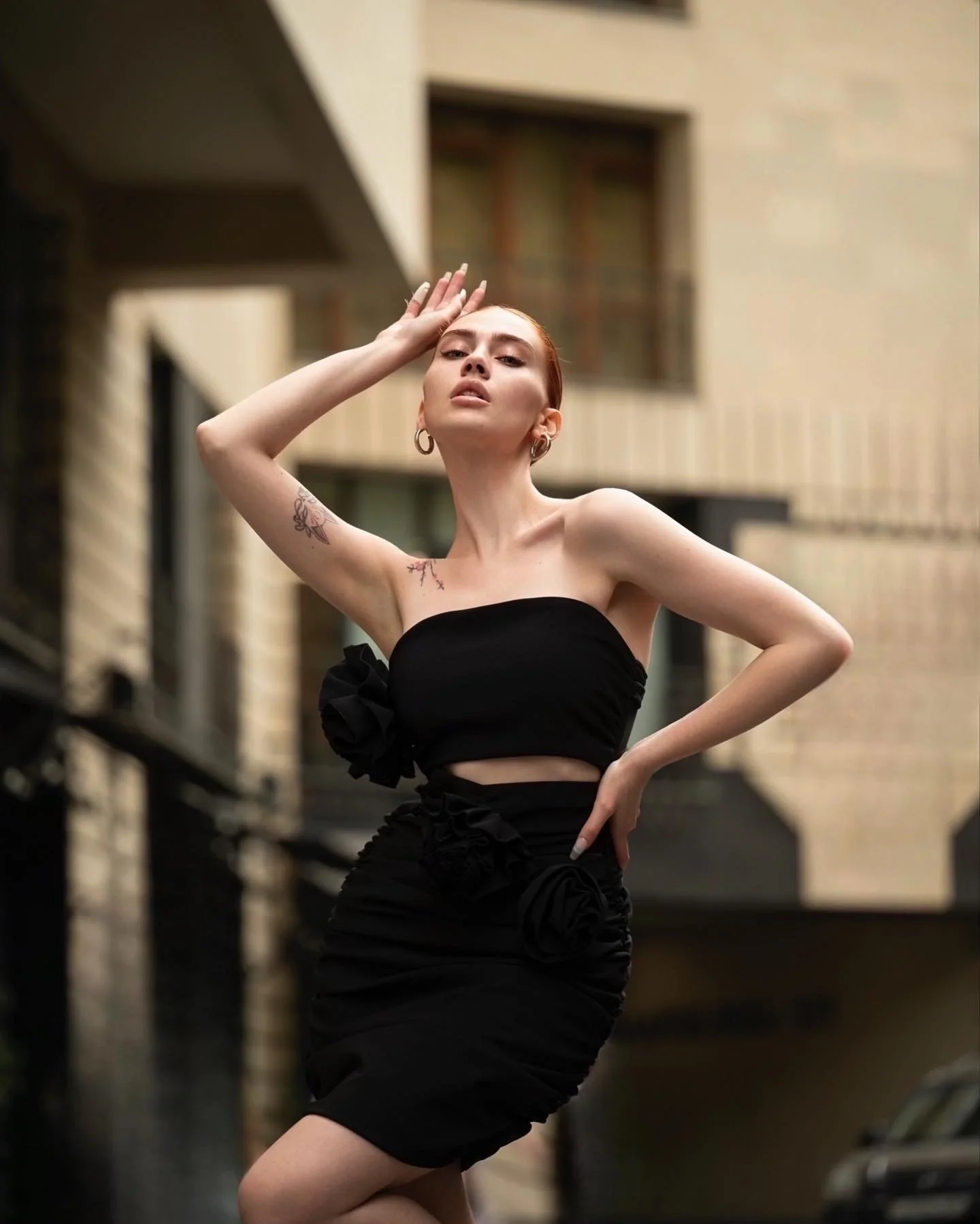 'La vie en Rose' Dress in Black - Image 7