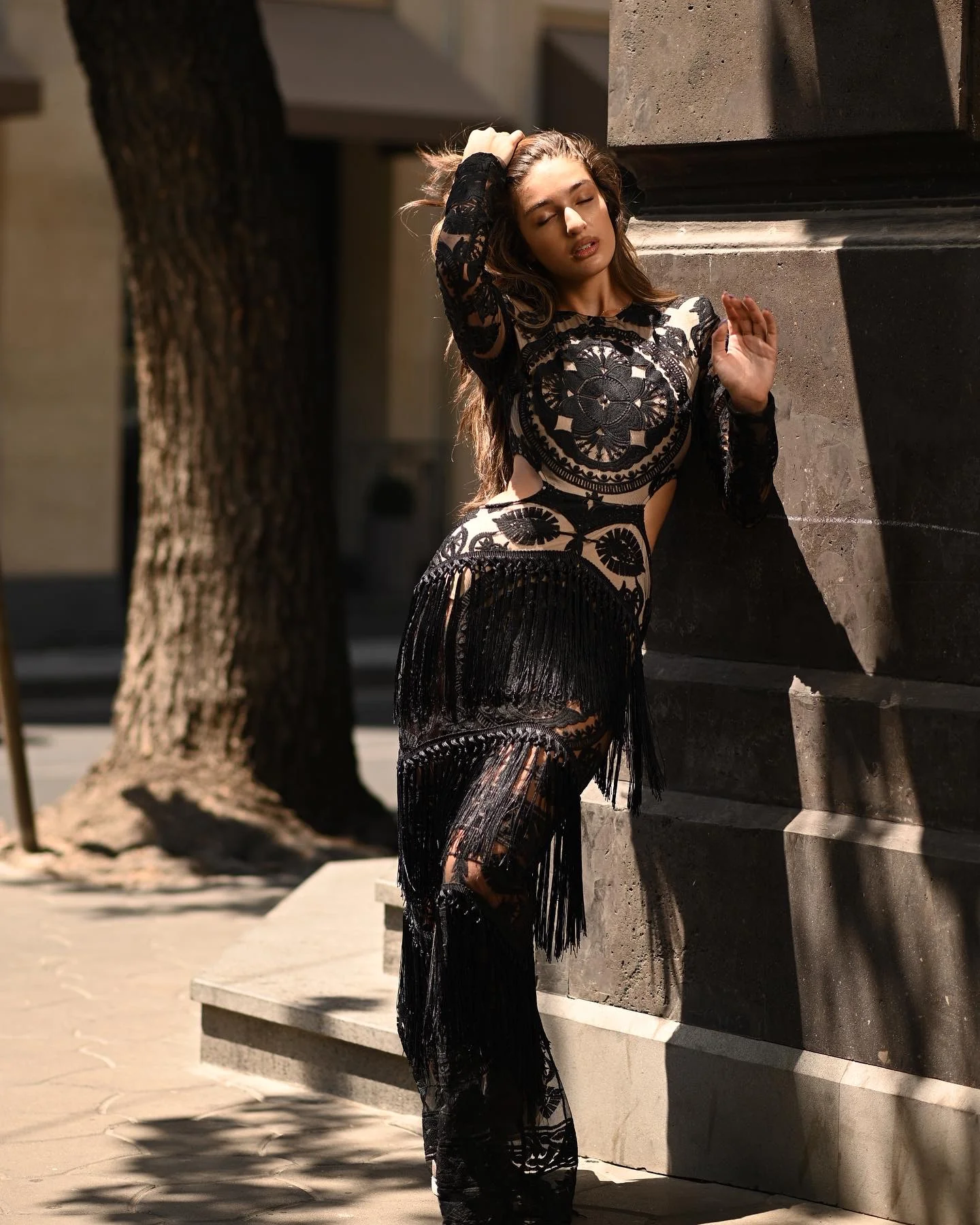 'Leticia' Tasseled Dress - Image 3
