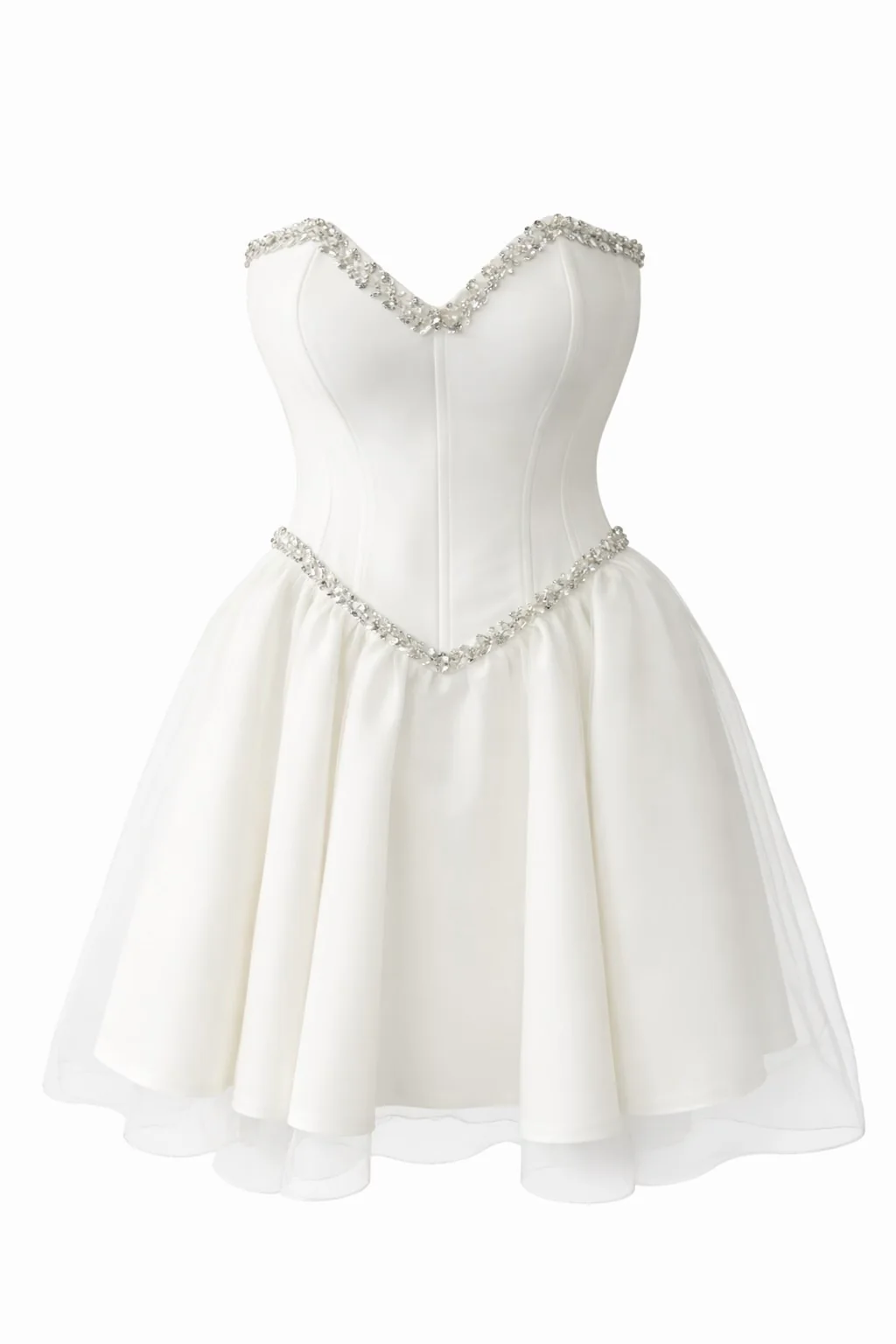 “Lia” cocktail dress in white - Image 2