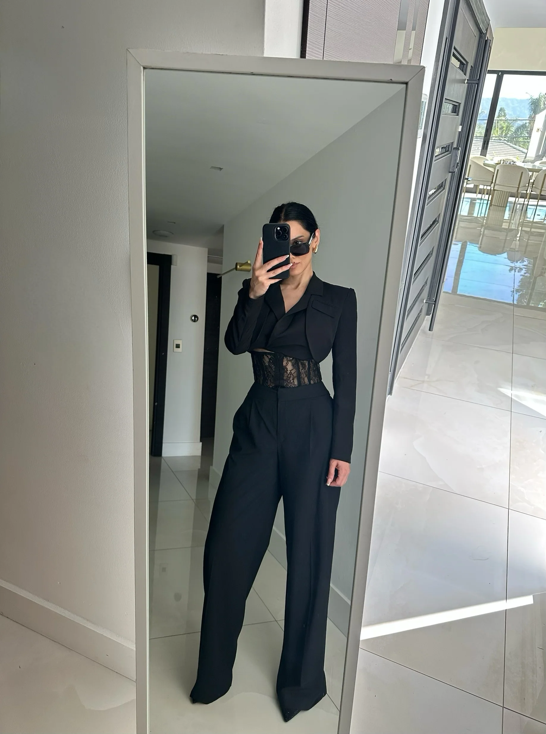 “Sigma” lace corset trousers