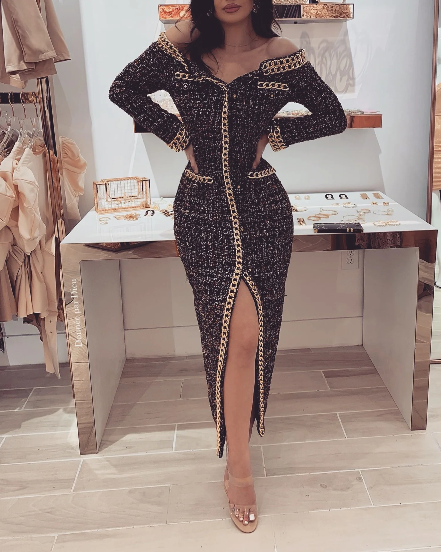 ‘ROCCO’ Tweed Blazer Dress - Image 2