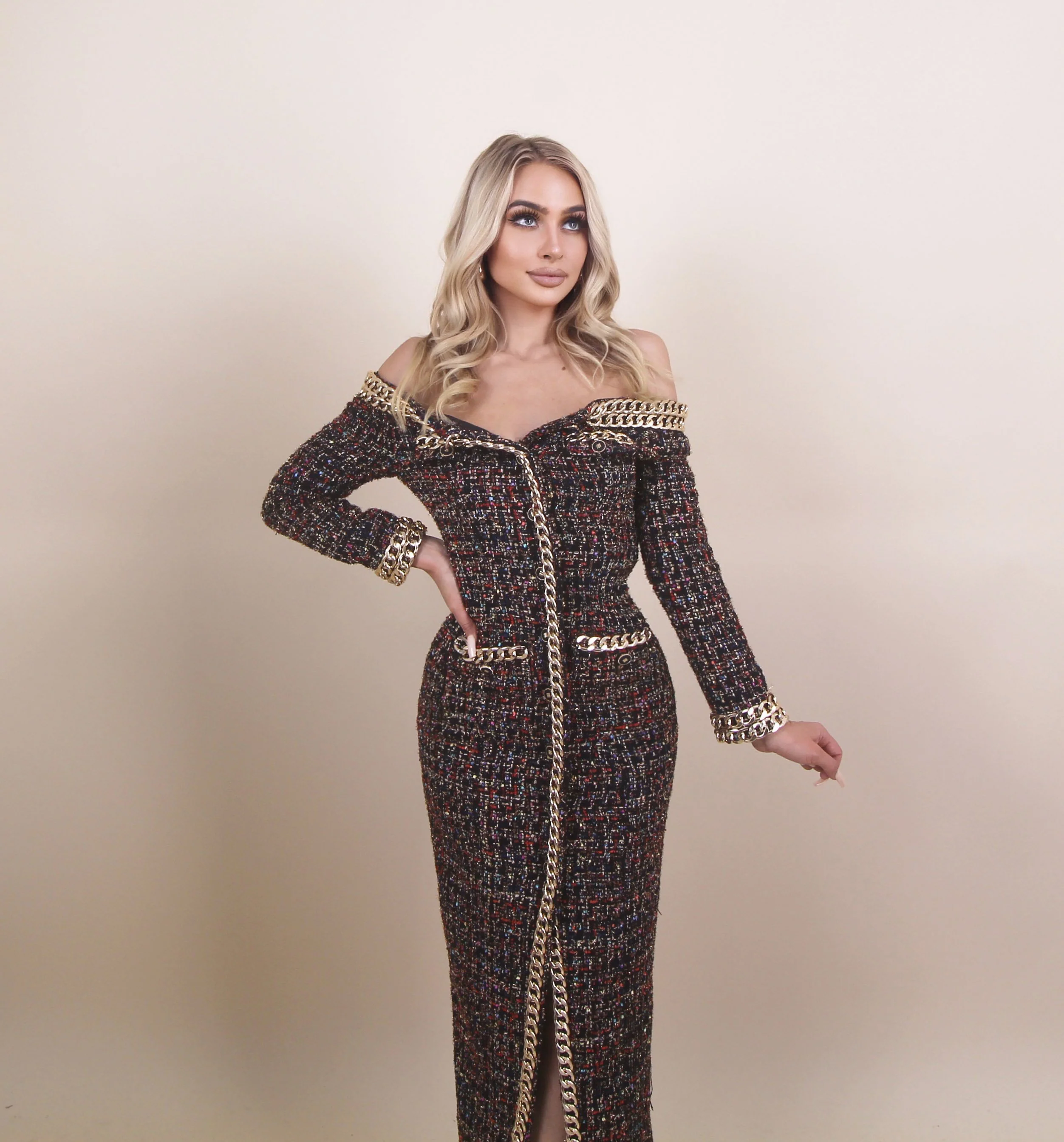 ‘ROCCO’ Tweed Blazer Dress - Image 3