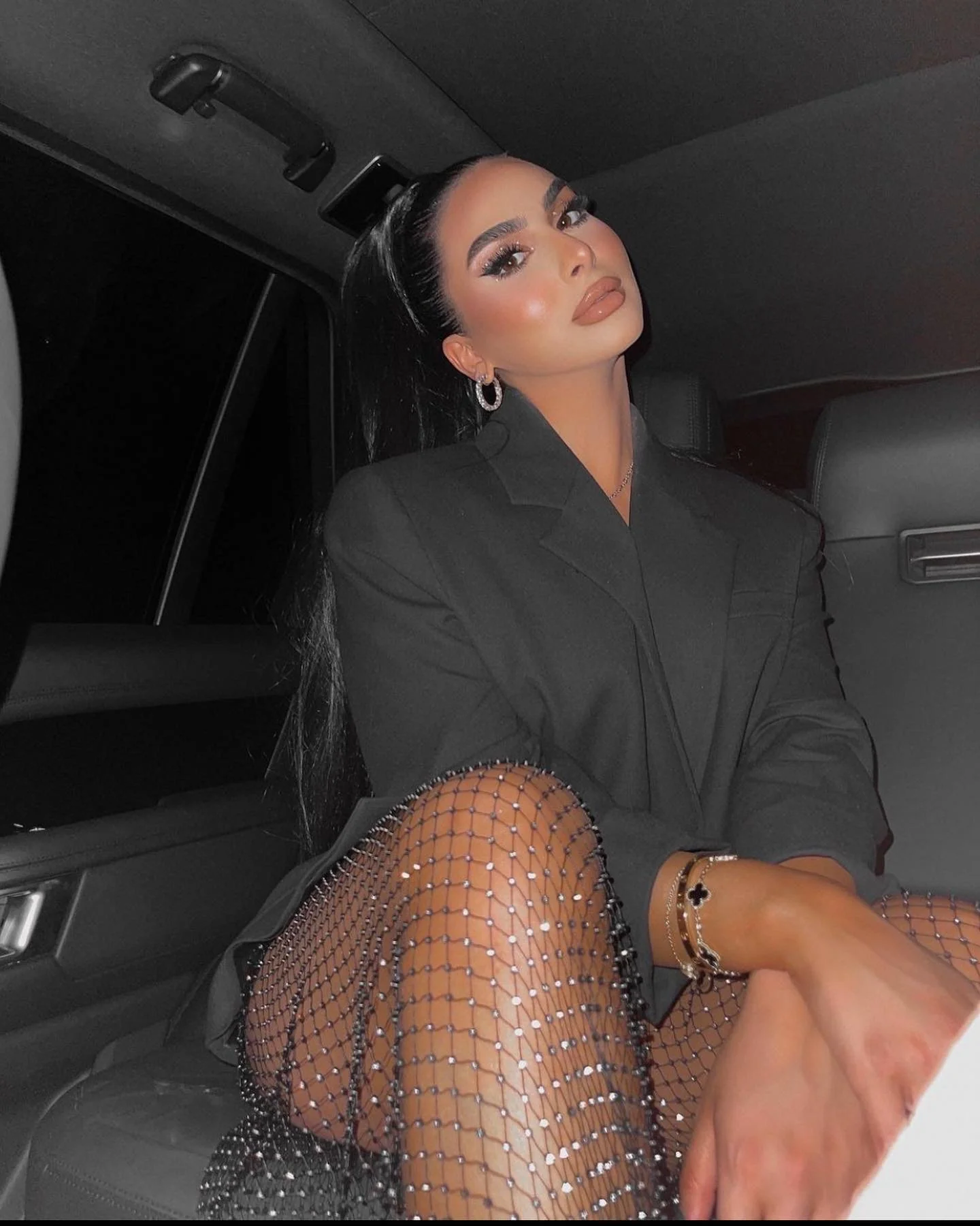 ‘SCANDALOUS’ Cropped Blazer x Rhinestone pants set - Image 5