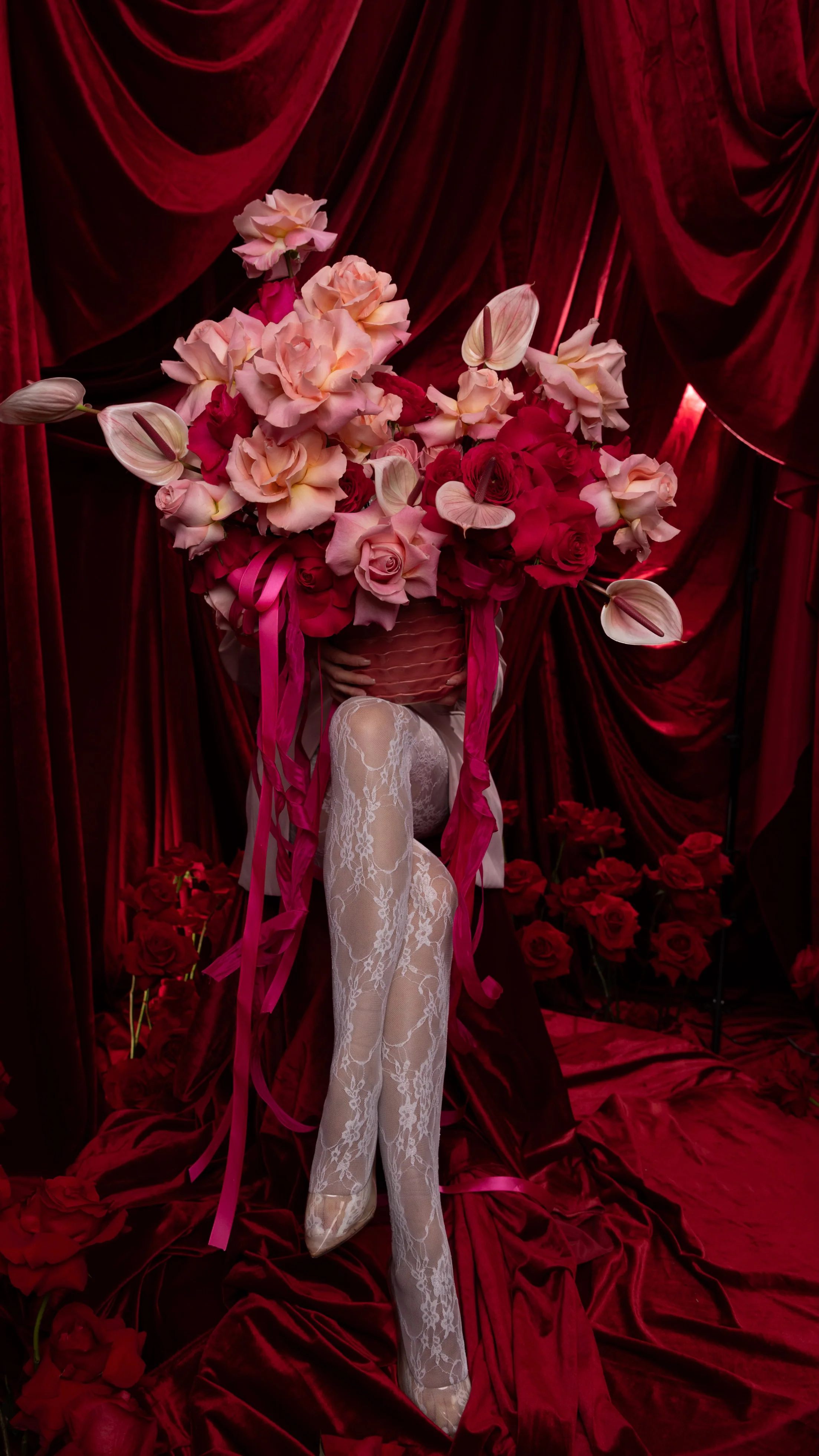 ‘Senses’ Leggings in Red - Image 2