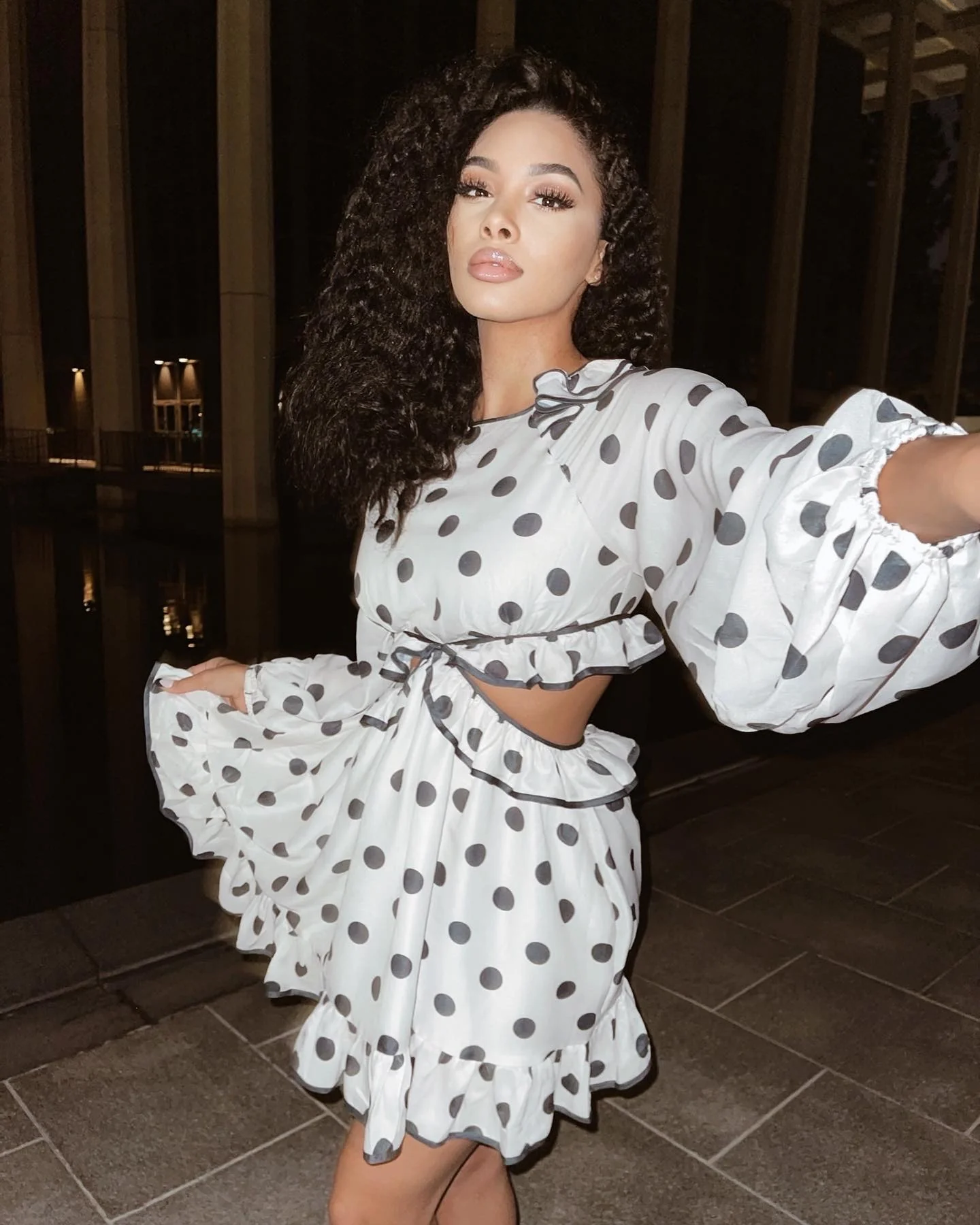 ‘SERENE’ Polka Dot Dolly Dress - Image 3