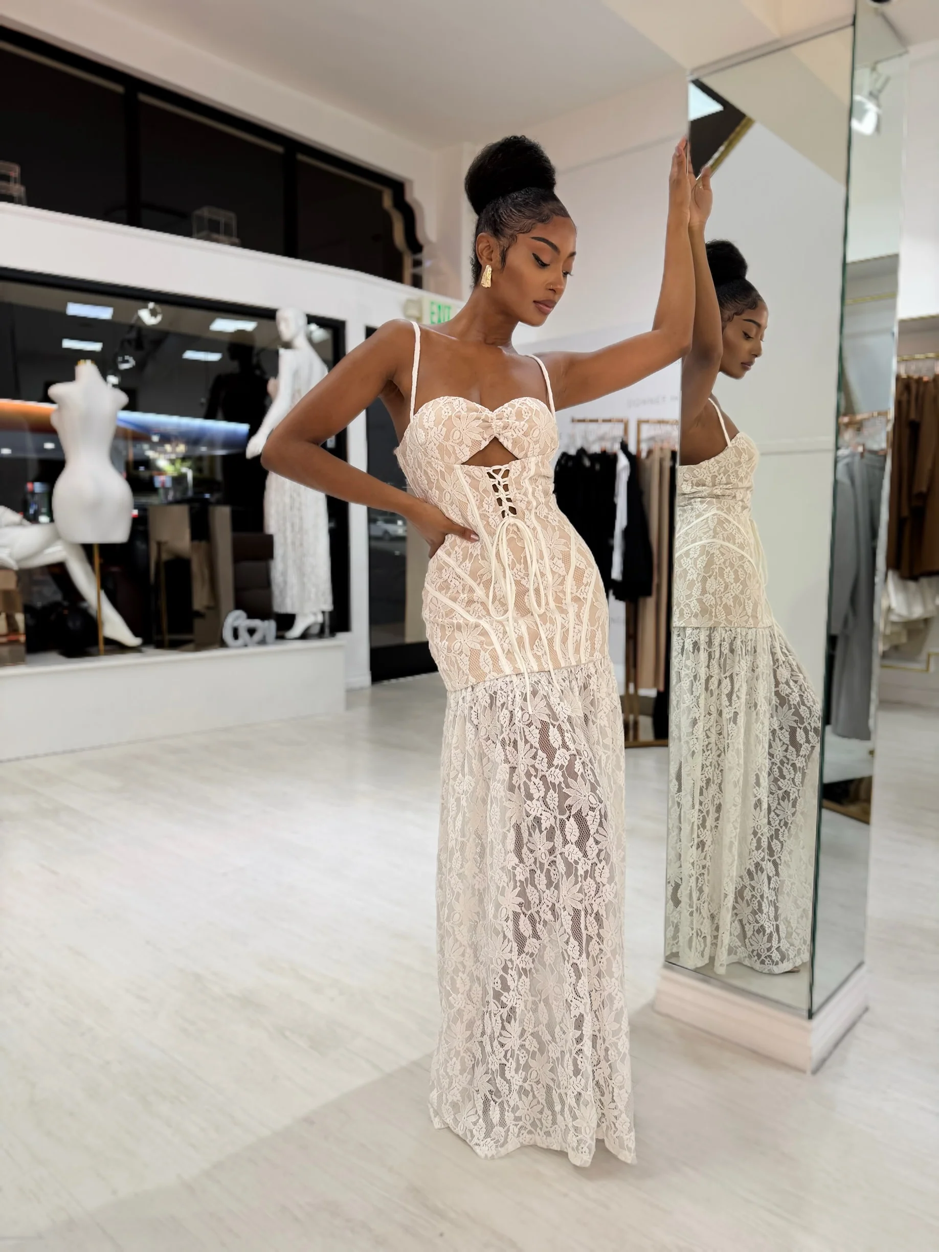 “Sheryl” lace bustier dress - Image 2