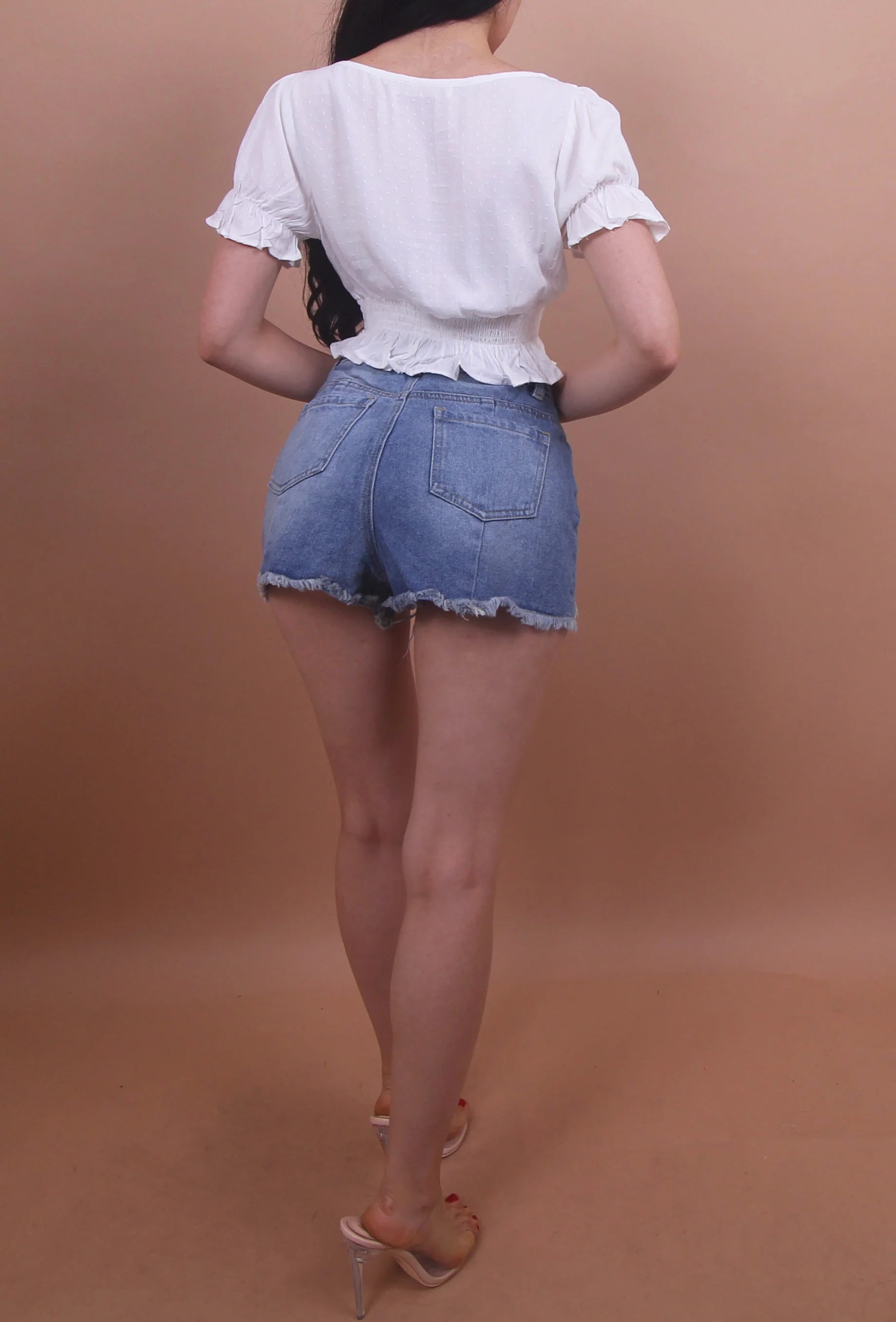'SIMA' Blue Jean Shorts - Image 3