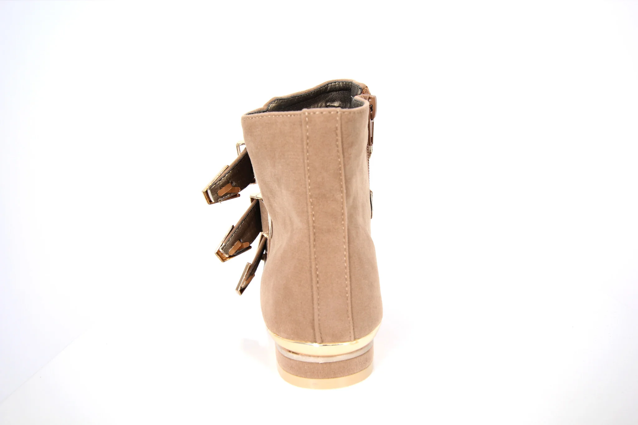 Suede Beige Ankle Boots - Image 4